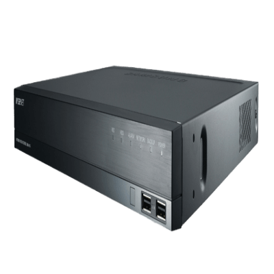 NVR 32 Megapíxel / 8 canales / 8 puertos PoE+ / H.265 & WiseStream / P2P Wisenet / Entradas y Salidas de Alarma