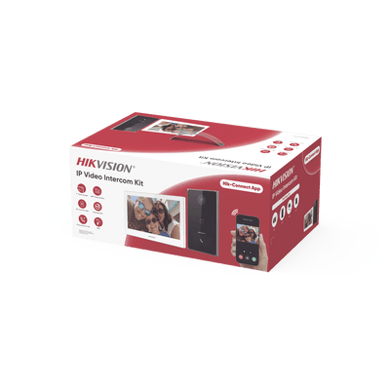 [DS-KIS608-P] Kit de Videoportero IP / Frente de calle para exterior / 2MP / Lector de Tarjeta MiFARE / Monitor Interior / WiFi / Pantalla de 7 Touch