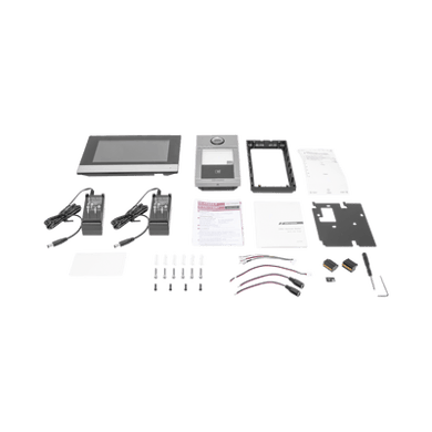 Kit de Videoportero IP PoE Estandar con llamada a App de Smartphone (Hik-Connect) / Apertura con Tarjeta MIFARE / Frente de calle IK08 & IP65 / Soporta 2 puertas