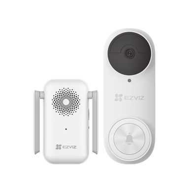 Timbre con Cámara Wi-Fi (Doorbell) de Batería Recargable  / Libre de Cables / Uso Exterior Con Protección (IP65) / Cámara 3 Megapíxel / Llamada a la App / Incluye Timbre Para Interior Con Timbres Seleccionables / Ranura 