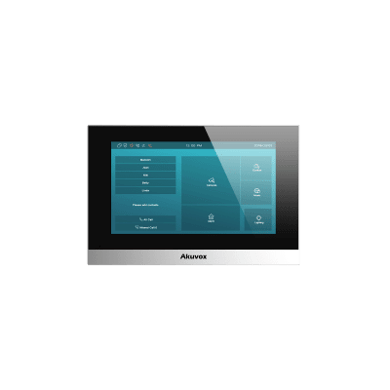 [C313WB] Monitor Color Negro Linux / Pantalla Touch de 7 Pulgadas / SIP / POE / WIFI / Compatible con Frentes de Calle Akuvox
