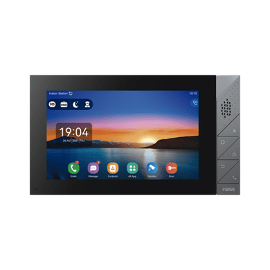 Monitor IP/SIP para interior con Android, Wi-Fi, Bluetooth, pantalla táctil de 7, audio de 2 vías, PoE, 8 interfaces de entrada de alarma.